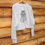 Juicy Couture NWT Gray Cropped Sweatshirt Top Photo 2