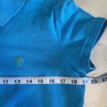 Lilly Pulitzer Island Azure Blue Lime Logo TransDry Polo Shirt Size Large L Top Photo 6