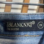 BLANK NYC Womens Baxter Ribcage Straight Leg Jeans Raw Hem Medium Wash Jeans 29 Photo 5