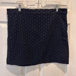 Gap Women Navy Bue Eyelet Cotton Lined Mini Skirt Size 14 Preppy Feminine Brunch Photo 0