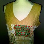 Jason Maxwell NWT  quilted pattern v-neck sleeveless blouse Photo 2