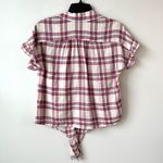 Paige  Kieran Tie Front‎ Plaid Blouse XS Photo 7