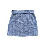 Haute Monde Belted Mini Skirt Faux Leather Snake Medium Photo 3