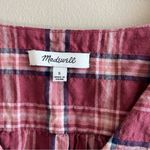 Madewell ✨  V-Neck Button-Down Shirt in Stratfield Plaid Pink Small Photo 3