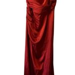 NWT Azazie Eren‎ Bronzer Satin Mermaid Full Length Dress Custom Size A12 Rust Photo 0