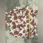 Vera Wang Women’s White Floral Simply Vera  Blouse Photo 6