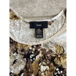 Rain Floral Lace Trim Belle Sleeve Sz Large BOHO Hippie Festival Blouse Photo 2