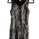 Bar III Sleeveless Mesh Lace DRESS Women's Small Black Yellow Pink Gray Lined Photo 8