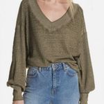 We The Free  Oversized Relaxed Moss South Side Thermal Top Women’s Sz M Photo 0