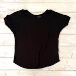Mudd  Size M Women’s Black Short Sleeve Top Shirt Loose Fit Wide Cut Size Medium Photo 0