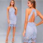 Lulus  Light Blue Backless Lace Cocktail Dress, Medium Photo 1