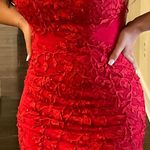 Sherri Hill Red Lace Dress Photo 0