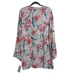 La Blanca  Flyaway Orchid Tunic Cover Up White Pink Green L New Photo 4