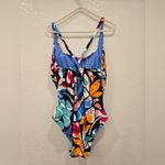 Nautica  One Piece Swimsuit Crossback Tummy Control Quick Dry size XL NWT Photo 3