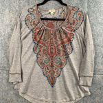 Live and let live  Womens Size P large Boho Tribal style‎ round neck 3/4 sleeve Photo 0