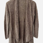 Eileen Fisher  System Brown Open-Front 100% Linen Cardigan Sweater Size Small Photo 0