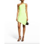 ET OCHS Mia Asymmetric Mini Dress Light Green Womens Size 4 Yellow Photo 7