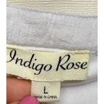 Indigo Rose Dress Women L White Tiered Coastal Boho Cottagecore Milkmaid Crochet Size L Photo 2