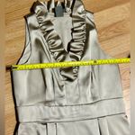 Just Taylor Dress 8 RUFFLE NECK SATIN SHEATH Pencil Evening Cocktail Old Gold Photo 7