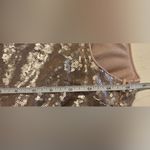 Lulu’s High Neck Cowl Back Maxi Sequin Dress, Gold/Tan, Size S Gold Photo 11