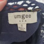 Umgee ‎ Sleeveless Floral Navy Blue Lace Crochet Collar Boho Dress Women's S Photo 7