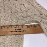 None VTG Beige Cardigan Womens S/M Cable Knit Pearl Button Up Demure Granny Cottage Photo 6