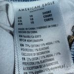 American Eagle  AE curvy mom Jean size 10 short distressed cut light wash denim Photo 5