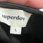 Revolve Superdown Stallion Pants Silver Tone Chain Embellishment Black Size Large Photo 7