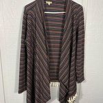 Lily White  Multicolored Boho Fringe Sweater Size Medium EUC Photo 0