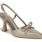 Sam Edelman Circus NY Monica Shimmer Bow Detail Slingback Dress Pumps Size 9.5 Photo 0