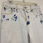Maje Paoline Tie Dye Distressed Straight-Leg High Rise Jeans in White Size US 6 Photo 5