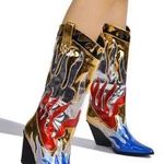 Cape Robbin  Racha Metallic Flame Cowboy Boots Photo 1
