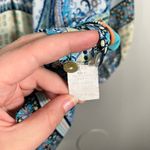 Fig & Flower Blue Chiffon Lightweight Paisley Pattern Ballon Sleeve Blouse 2X Photo 4