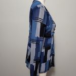 Ny&co blue mesh vneck babydoll blouse size medium Photo 2