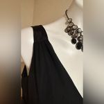Evan Picone  Black Chiffon Midi Dress Ribbon Wrapped & Draped on Waist Sz 12 Photo 6