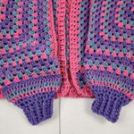 Handmade Crochet Granny Cardigan Berries Multicolor Pink Purple Blue Boho Cozy Size undefined Photo 5