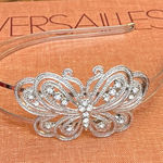 Silver Rhinestone Butterfly Headband Hair Accessory Photo 0