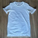 Rebecca Taylor  White Short Sleeve Terry Cloth Lace Crew Neck T-Shirt Blouse S Photo 8