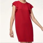 Babaton Aritzia Ruffle Short Cap Sleeves Burt Mini Shift Dress Black Size Large Photo 3