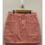 Madewell Pink Denim Mini Skirt Photo 2
