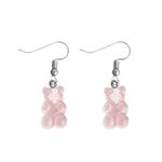 🆕Light Pink Candy Gummy Bear Dangle Earrings Photo 0