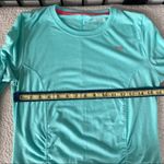 Marika Tek Performance Athletic Long Sleeve Polyester Ruched Shirt Teal Medium Blue Photo 8