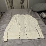 Zenana Elegant Cream Button-Up Women's Sweater Photo 1