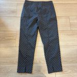 St. John  Women’s Blue Gray Diamond Printed Side Zip Ankle Pants Size 4 Photo 7