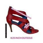 RALPH LAUREN COLLECTION PURPLE LABEL RED LEATHER STRAPPY HEELS (37.5B) Size 6.5 Photo 11