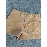 American Eagle  corduroy high rise shorts super stretch tan mustard size 0 boho Photo 1