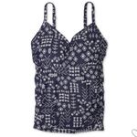 Kona Sol  Shirred Tankini Top Navy 14W Photo 7