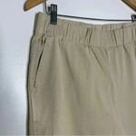 J.Crew  Khaki Wide Leg Pants Women’s Ankle Pull On Astrid Size Large Photo 4