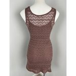 Urban Outfitters Pins & Needles Brown Crochet Lace Knit Lace Dress XS Beachy Photo 2
