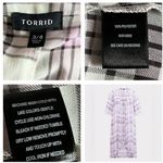 Torrid Kimono Duster Length Sheer Plaid 3/4 Longline Photo 4